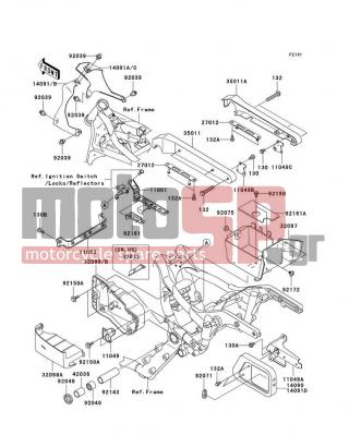 KAWASAKI - VULCAN® 1500 CLASSIC 2008 -  - Frame Fittings - 92161-1096 - DAMPER,BATTERY BAND