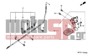 HONDA - FJS600A (ED) ABS Silver Wing 2003 - Brakes - PARKING BRAKE - 43460-MCT-000 - GUIDE ASSY., BRAKE CABLE