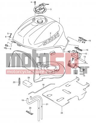 SUZUKI - SV650 (E2) 2003 - Body Parts - FUEL TANK (MODEL K3) - 09404-06433-000 - CLAMP