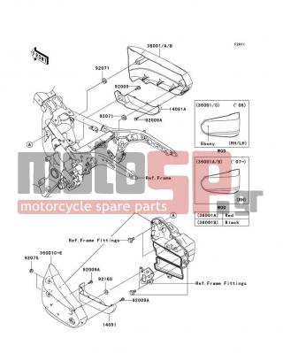 KAWASAKI - VULCAN® 1600 CLASSIC 2008 - Body Parts - Side Covers - 14091-1344 - COVER,SIDE COVER,RH