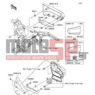 KAWASAKI - VULCAN® 1600 CLASSIC 2008 - Body Parts - Side Covers - 14091-1343 - COVER,SIDE COVER,LH