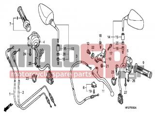HONDA - CB600FA (ED)  2008 - Frame - HANDLE LEVER / SWITCH / CABLE - 93892-0503507 - SCREW-WASHER, 5X35
