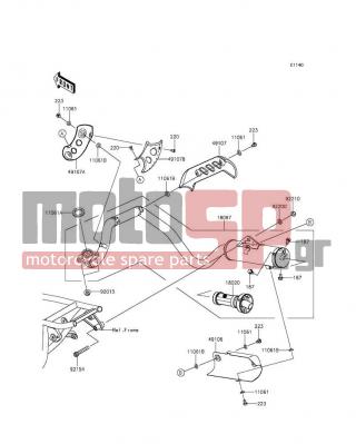 KAWASAKI - KLX®110 2016 -  - Muffler(s) - 223AB0610 - SCREW-PAN-WS-CROS,6X10