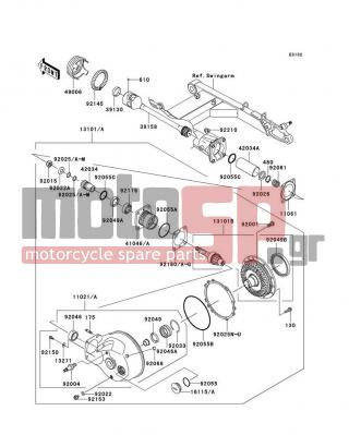 KAWASAKI - VULCAN® 1600 MEAN STREAK® 2008 - Engine/Transmission - Drive Shaft/Final Gear