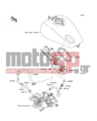 KAWASAKI - VULCAN® 1600 MEAN STREAK® 2008 -  - Fuel Pump - 11060-1929 - GASKET