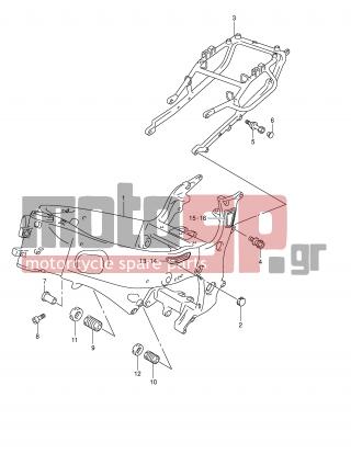 SUZUKI - GSX1300R (E2) Hayabusa 2004 - Frame - FRAME - 41850-24F00-000 - EMBLEM, FRAME BODY RH