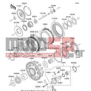 KAWASAKI - VULCAN® 1600 MEAN STREAK® 2008 - Engine/Transmission - Clutch - 13089-1075 - PLATE-CLUTCH,T=2.0