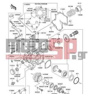 KAWASAKI - VULCAN® 1600 MEAN STREAK® 2008 - Engine/Transmission - Front Bevel Gear - 92027-1163 - COLLAR,25.2X29.8X23.9