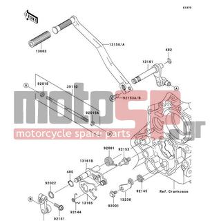 KAWASAKI - VULCAN® 1600 MEAN STREAK® 2008 - Engine/Transmission - Gear Change Mechanism - 92022-1224 - WASHER,13.2X20X0.5