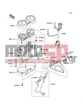 KAWASAKI - VULCAN® 1600 MEAN STREAK® 2008 -  - Meter(s) - 23026-1171 - LENS,GREEN