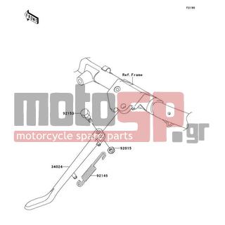 KAWASAKI - VULCAN® 1600 NOMAD™ 2008 -  - Stand(s) - 92153-1416 - BOLT,SIDE STAND,10MM