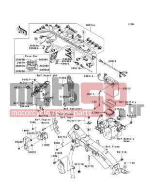 KAWASAKI - VULCAN® 2000 2008 -  - Chassis Electrical Equipment - 92037-1163 - CLAMP,SPEED,L=58