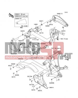 KAWASAKI - VULCAN® 2000 2008 - Body Parts - Side Covers/Chain Cover - 14091-0237 - COVER,SIDE COVER,CNT