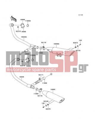 KAWASAKI - VULCAN® 500 LTD 2008 -  - Muffler(s) - 120CB0825 - BOLT-SOCKET,8X25