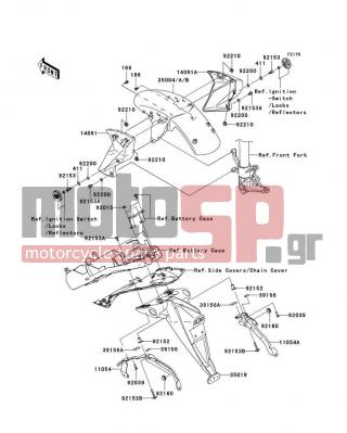 KAWASAKI - Z1000 (EUROPEAN) 2008 - Body Parts - Fenders - 92015-1603 - NUT,LOCK,FLANGED,6MM