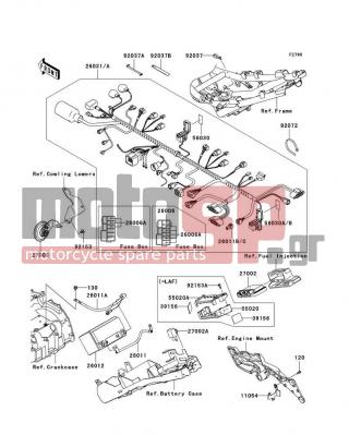 KAWASAKI - Z750 (EUROPEAN) 2008 -  - Chassis Electrical Equipment - 26011-0159 - WIRE-LEAD