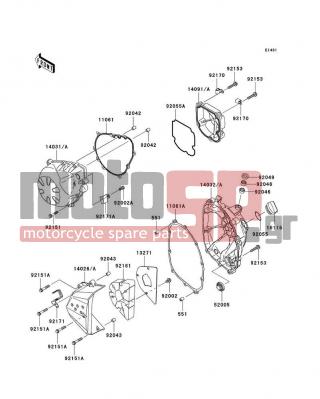 KAWASAKI - Z750 (EUROPEAN) 2008 - Engine/Transmission - Engine Cover(s) - 92049-1475 - SEAL-OIL,CLUTCH RELEASE