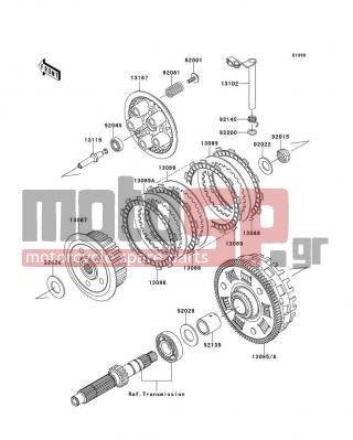 KAWASAKI - CANADA ONLY 2007 - Engine/Transmission - Clutch - 13088-1105 - PLATE-FRICTION