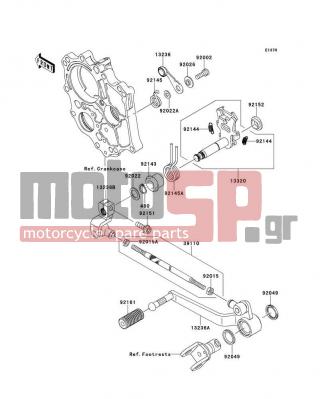 KAWASAKI - CANADA ONLY 2007 - Engine/Transmission - Gear Change Mechanism - 13236-0137 - LEVER-COMP