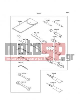 KAWASAKI - CANADA ONLY 2007 - Body Parts - Owner's Tools - 92104-0004 - GASKET-LIQUID,TB1211F,CLEAR