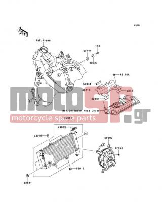 KAWASAKI - CANADA ONLY 2007 - Engine/Transmission - Radiator(A7F/A8F) - 49016-0033 - COVER-SEAL,HOT WIND