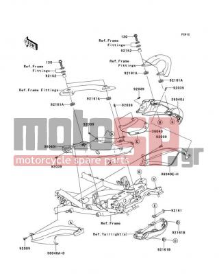 KAWASAKI - CANADA ONLY 2007 - Body Parts - Seat Cover(A7F/A8F) - 92009-1909 - SCREW,5X16