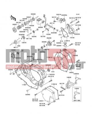KAWASAKI - KX250 2007 - Engine/Transmission - Engine Cover(s) - 12053-0035 - GUIDE-CHAIN,FOR 13T