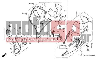 HONDA - CBR600F (ED) 2004 - Body Parts - LOWER COWL - 90106-KCR-000 - SCREW, PAN, 5X19