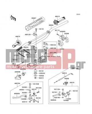 KAWASAKI - KX450F 2007 -  - Handlebar - 92072-0055 - BAND,L=100