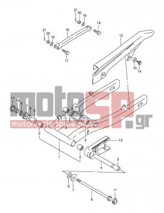 SUZUKI - GS500E (E2) 2000 - Frame - REAR SWINGING ARM - 02142-06123-000 - SCREW