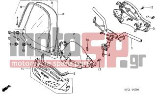 HONDA - FES250 (ED) 2005 - Frame - HANDLE PIPE/ HANDLE COVER - 93903-34480- - SCREW, TAPPING, 4X16