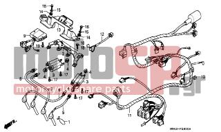 HONDA - CBR600F (ED) 1989 - Electrical - WIRE HARNESS - 30753-MN4-020 - CAP ASSY. 3, HIGH TENSION