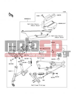 KAWASAKI - NINJA® ZX™-14 2007 - Body Parts - Optional Parts - 36040-0059-667 - COVER-TAIL,CNT,P.C.WHITE