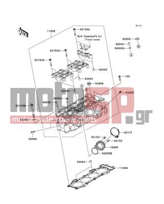 KAWASAKI - NINJA® ZX™-6R 2007 - Κινητήρας/Κιβώτιο Ταχυτήτων - Cylinder Head - 92153-0406 - BOLT,TORX,M6X14