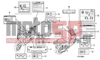 HONDA - SH125 (ED) 2009 - Body Parts - CAUTION LABEL - 87520-KTF-980 - LABEL, TAMPER PROOF
