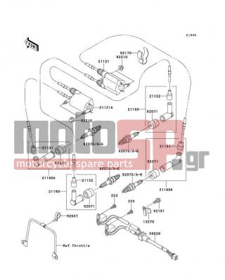 KAWASAKI - VULCAN 1500 CLASSIC 2007 -  - Ignition System - 21131-005 - GROMMET,HIGH TENSION