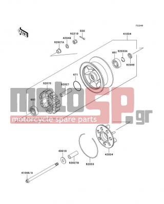 KAWASAKI - VULCAN 1500 CLASSIC 2007 -  - Rear Wheel/Chain - 92027-1901 - COLLAR,20.2X28X105.5