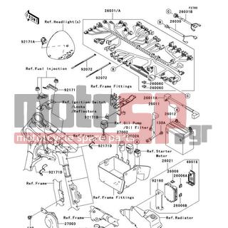 KAWASAKI - VULCAN 1600 CLASSIC 2007 -  - Chassis Electrical Equipment - 130J0812 - BOLT-FLANGED,8X12