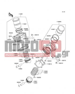 KAWASAKI - VULCAN 1600 MEAN STREAK 2007 - Engine/Transmission - Cylinder/Piston(s) - 11007-1176 - LINER-CYLINDER