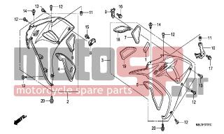 HONDA - CBR1000RR (ED) 2007 - Body Parts - MIDDLE COWL (CBR1000RR6-7) - 90113-MCJ-000 - SCREW, PAN, 5X15
