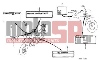 HONDA - Z50J (DK) 1996 - Body Parts - CAUTION LABEL (2) - 87505-181-950 - LABEL, TIRE