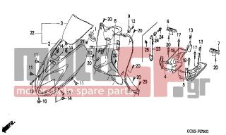 HONDA - SZX50 (X8R) (IT) 2001 - Body Parts - FRONT COVER - 81131-GCM-900ZA - COVER, INNER *NH1*
