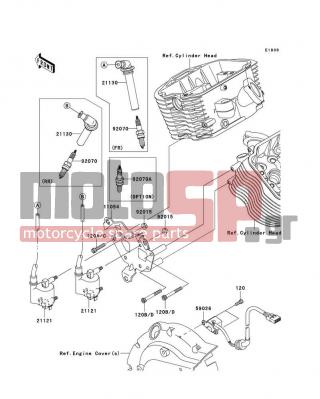 KAWASAKI - VULCAN 900 CLASSIC 2007 -  - Ignition System - 11054-0766 - BRACKET,IGNITION COIL