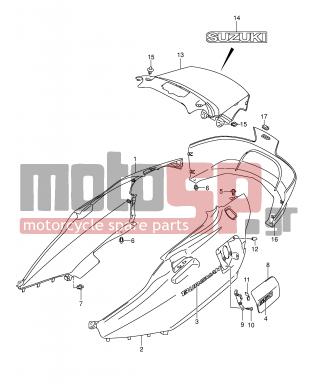 SUZUKI - AN650 (E2) Burgman 2004 - Body Parts - SIDE COVER (AN650K3/K4) - 47321-10G00-Y7H - COVER, FRAME LOWER (BLUE)