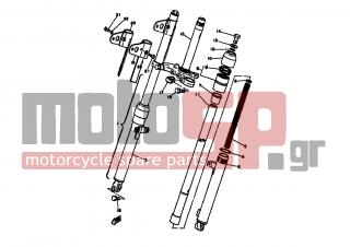 YAMAHA - TY50 (EUR) 1978 - Suspension - FRONT FORK - 538-84119-00-00 - Stay,head Lamp Right