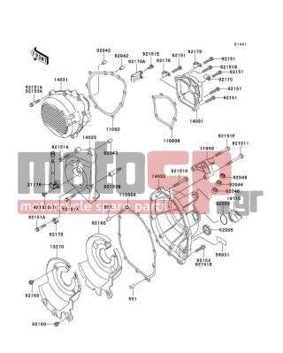 KAWASAKI - ZZR600 2007 - Engine/Transmission - Engine Cover(s) - 11060-1867 - GASKET,PULSING COVER