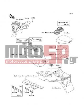 KAWASAKI - ZZR600 2007 - Body Parts - Labels - 56037-1864 - LABEL-SPECIFICATION,TIRE&LOAD