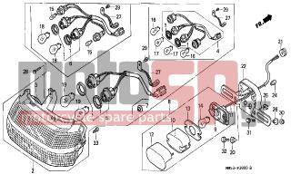 HONDA - CBR1000F (ED) 1988 - Electrical - TAILLIGHT - 90102-SA4-000 - SCREW, TAPPING, 4X16