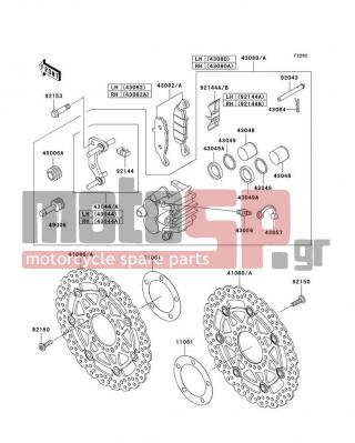 KAWASAKI - ER-6N (EUROPEAN) 2006 -  - Front Brake - 43048-1073 - PISTON-CALIPER