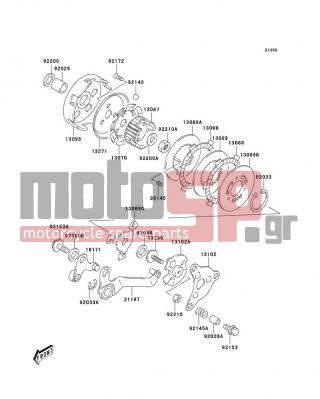 KAWASAKI - KDX50 2006 - Engine/Transmission - Clutch - 92033-S044 - RING-SNAP,RELEASE PLATE ARM